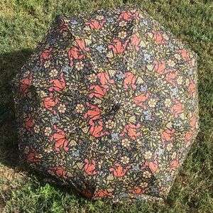 Black floral umbrella